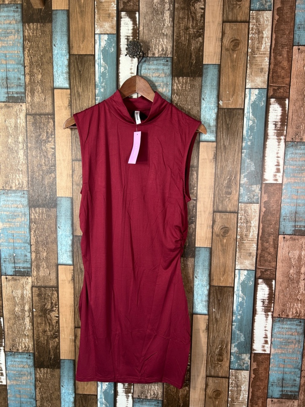 Purple Pocket Maroon Fit And Comfort Dress